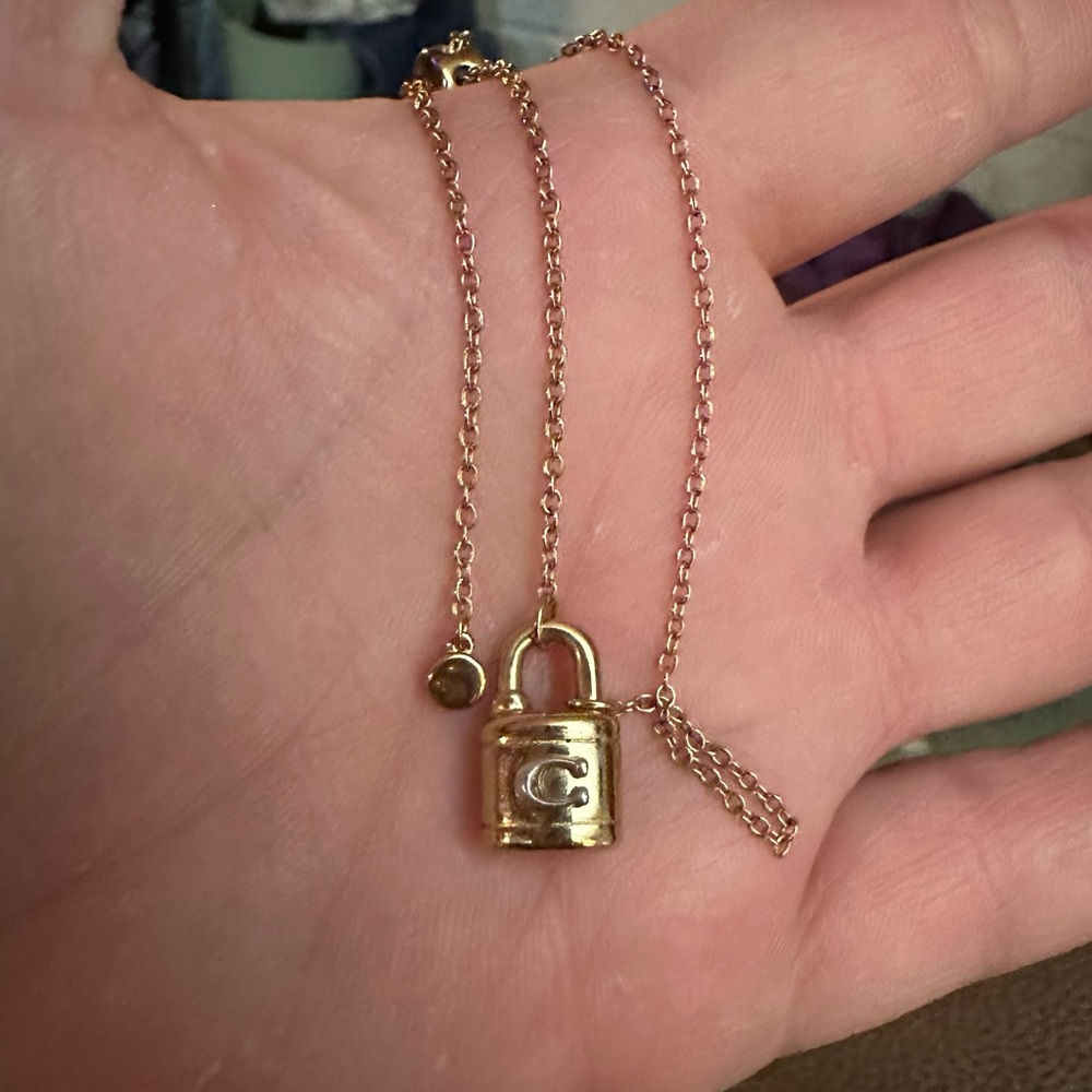 Coach slider locket bracket gold